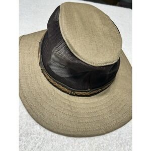 Stetson Men's Cotton And Mesh Travelers Hat With Braided Leather X-Large NWT
